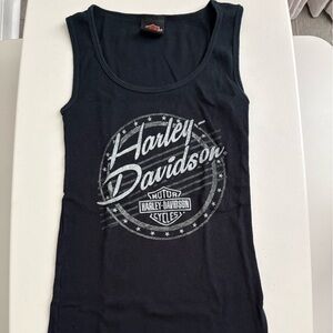Harley-Davidson Black Tank with White Circular Logo